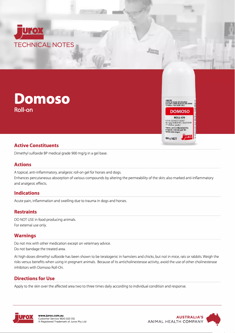 Image de la première page du manuel de l'appareil Domoso