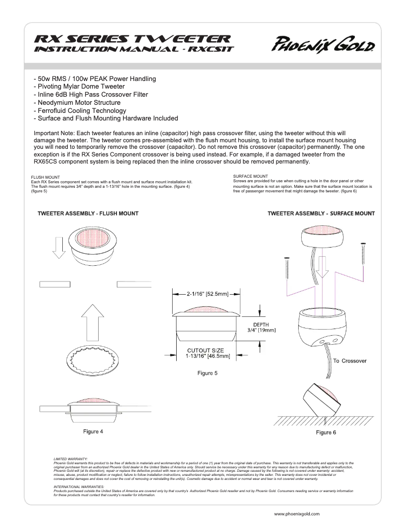 Page 1 of the manual User Manual Phoenix Gold RXCS1T