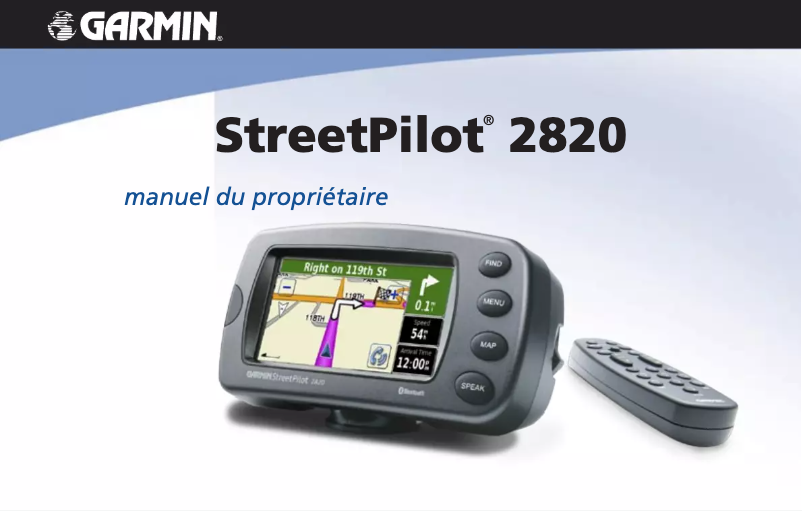 Image de la première page du manuel de l'appareil StreetPilot 2820