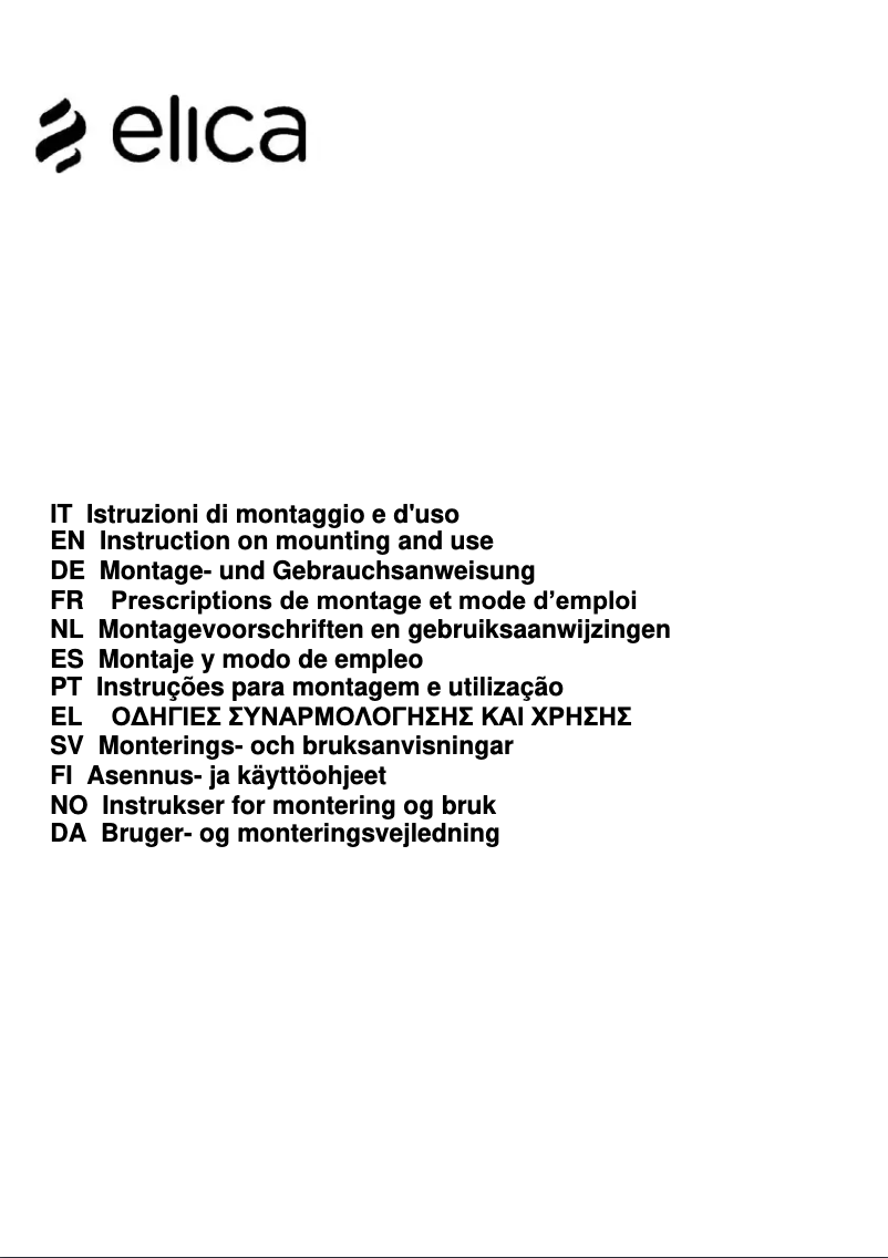 Page n°1 - Fiche technique Elica CLOUD SEVEN PRF0142094A