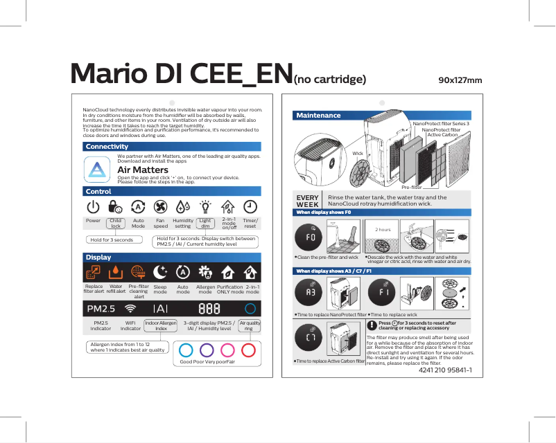 Page 1 de la notice Guide de démarrage rapide Philips AC3829