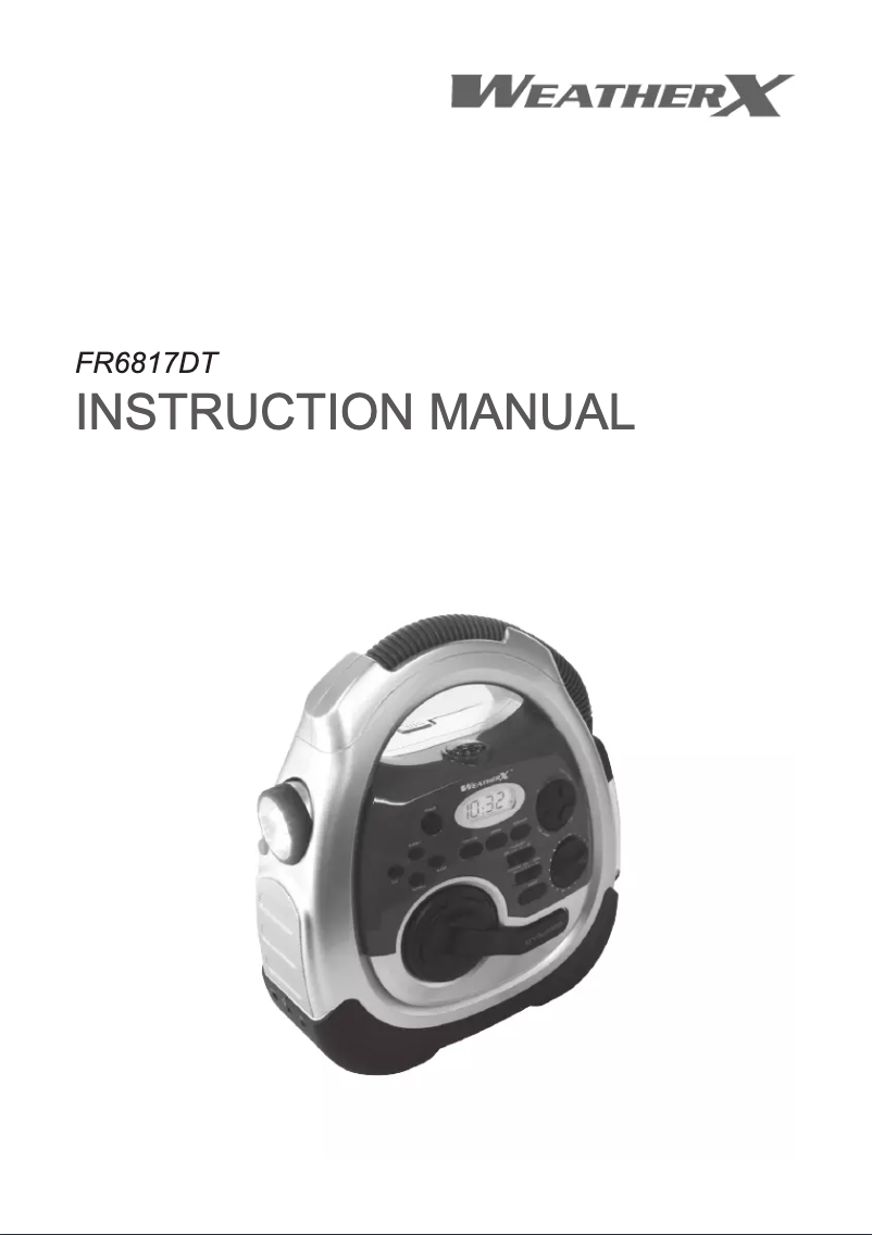 Image de la première page du manuel de l'appareil FR6817DT