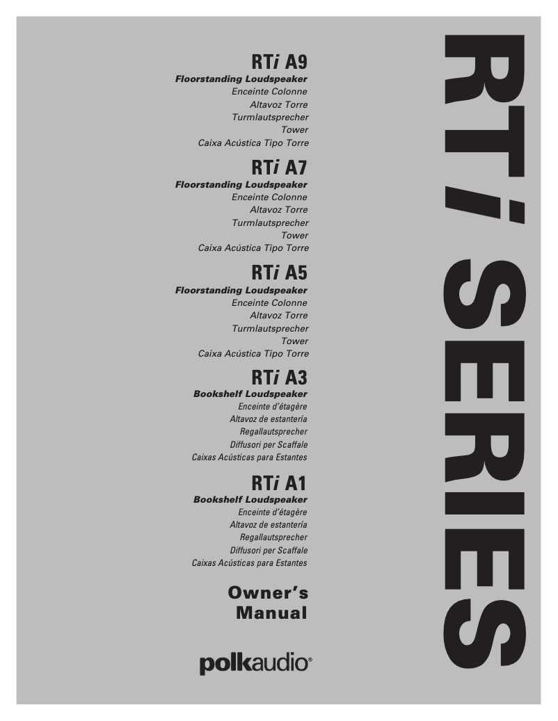 Image de la première page du manuel de l'appareil RTi A7