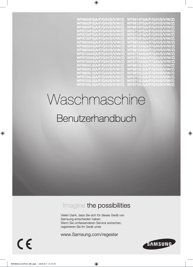 Image de la première page du manuel de l'appareil WF8712FS