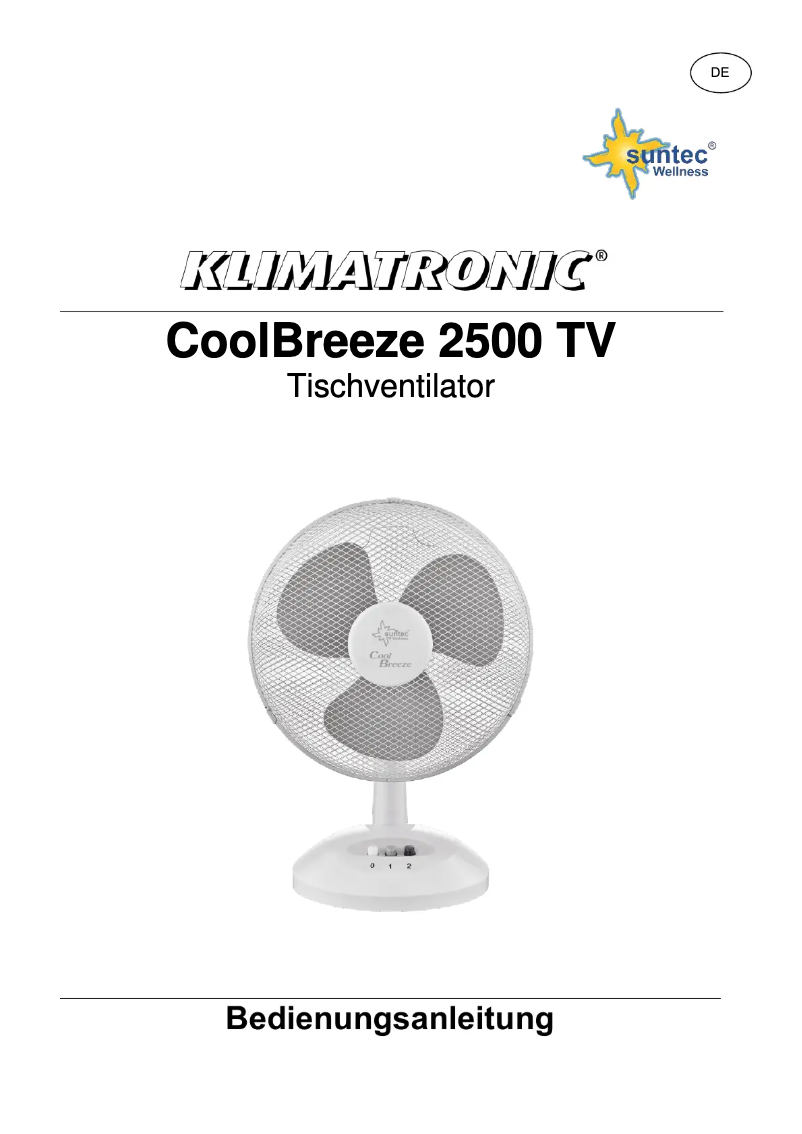 Image de la première page du manuel de l'appareil CoolBreeze 2500 TV