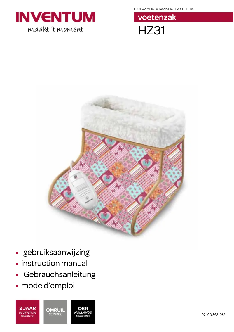 Page 1 de la notice Manuel utilisateur Inventum HZ31