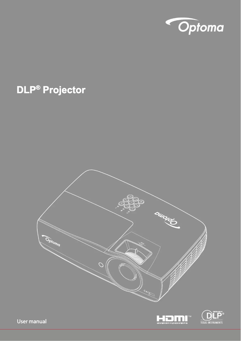 Page n°1 - Manuel utilisateur Optoma W460ED