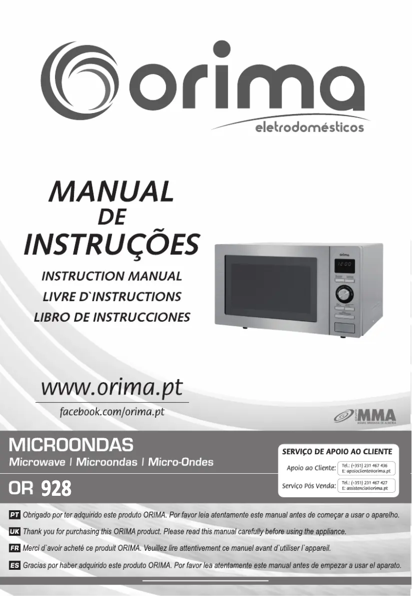 Page n°1 - Manuel utilisateur Orima OR-928