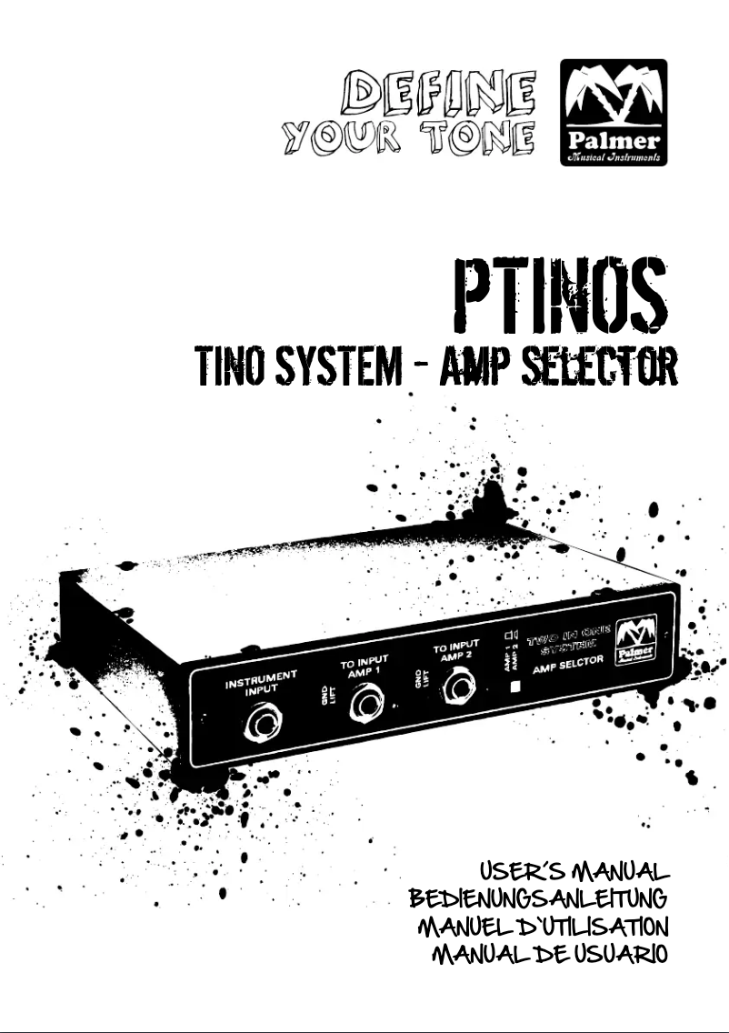 Page n°1 - Manuel utilisateur Palmer PTINOS