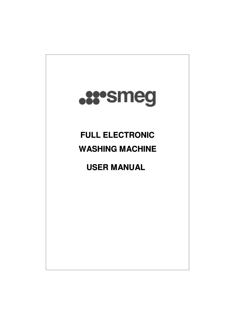 Page 1 de la notice Manuel utilisateur Smeg SWM812ES