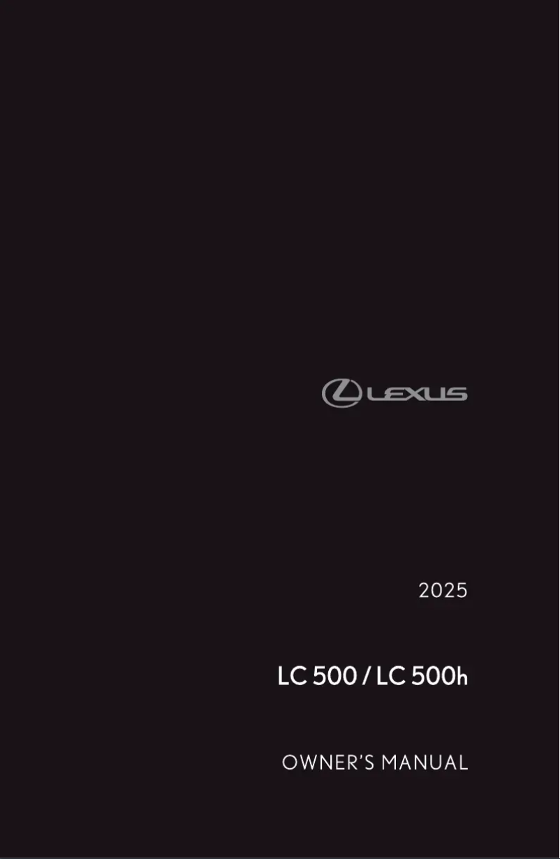 Image de la première page du manuel de l'appareil LC 500h (2025)