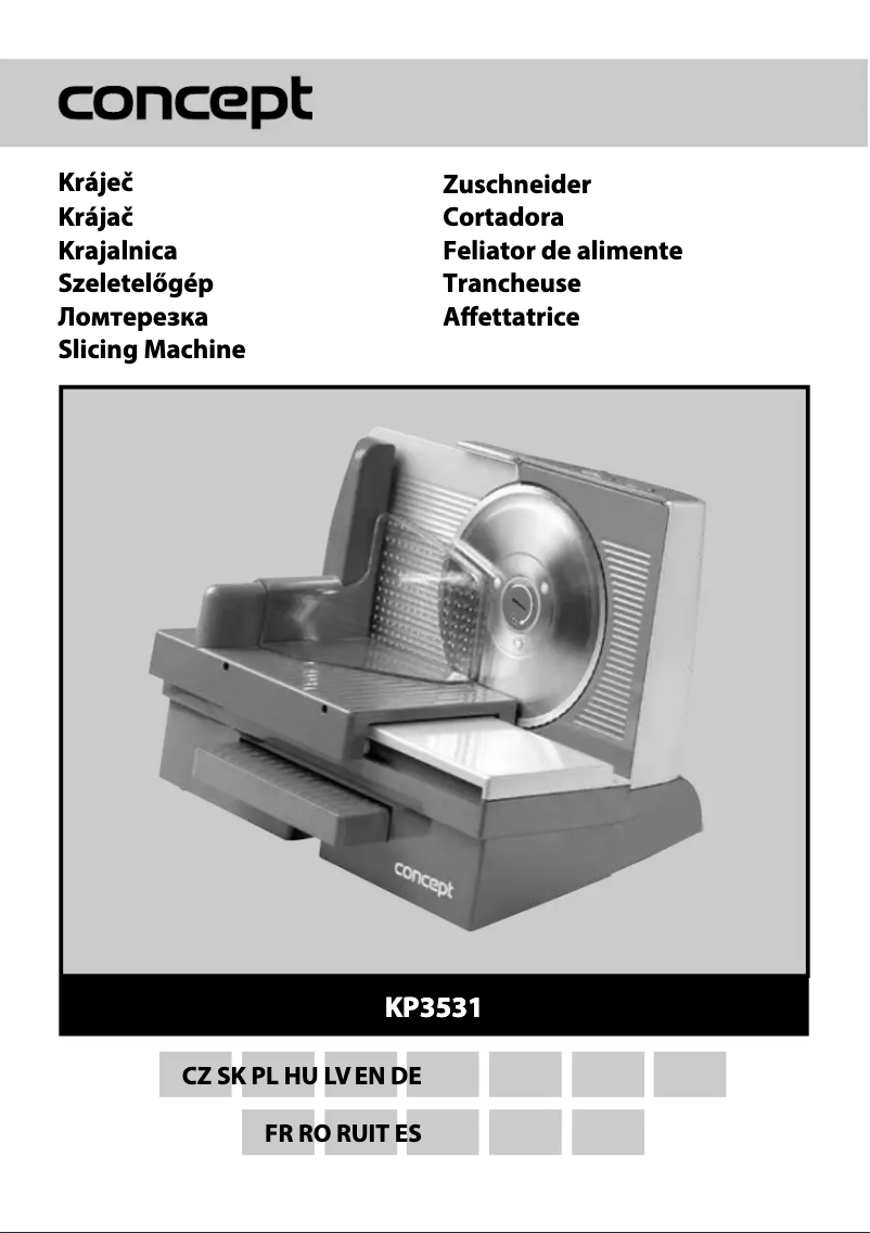 Page n°1 - Manuel utilisateur Concept KP-3531