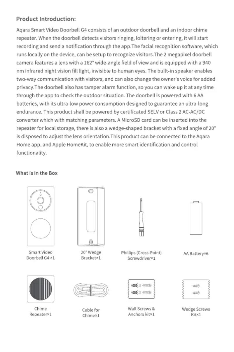 Image de la première page du manuel de l'appareil Smart Video Doorbell G4
