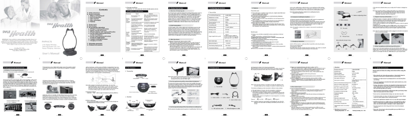 Page n°1 - Manuel utilisateur Pyle PHPHA76