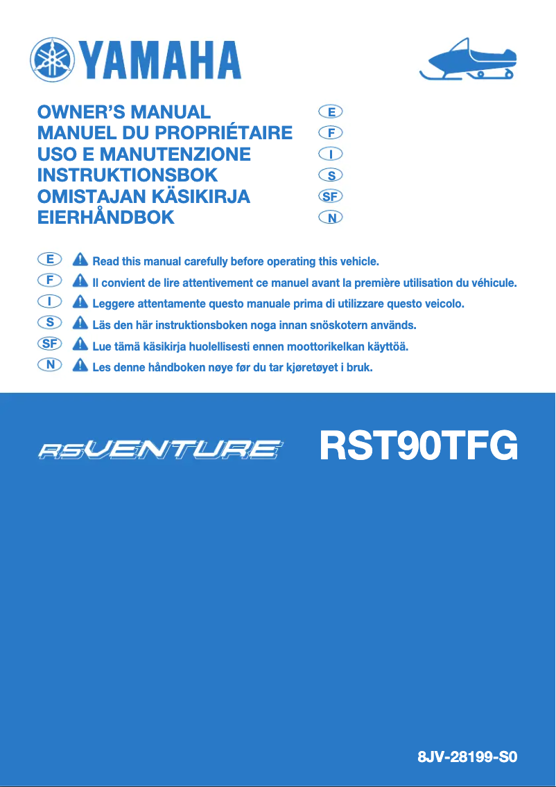 Page n°1 - Manuel utilisateur Yamaha RS VENTURE TF (2016)