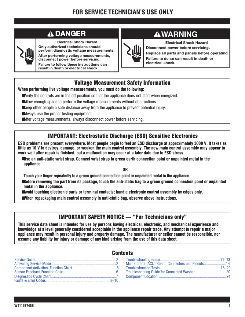 Page n°1 - Fiche technique Whirlpool WTW7120HC