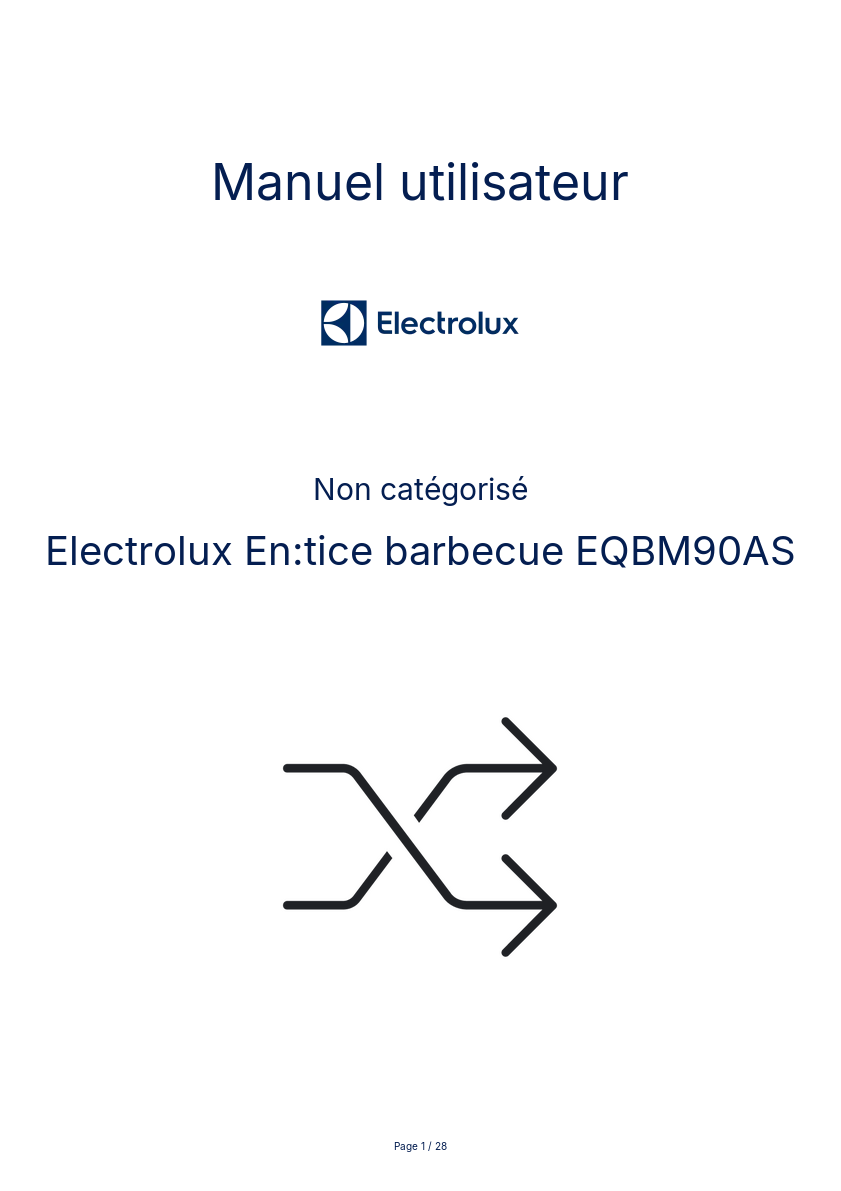 Image de la première page du manuel de l'appareil En:tice barbecue EQBM90AS