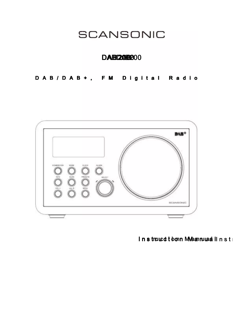 Page 1 de la notice Manuel utilisateur Scansonic DA200