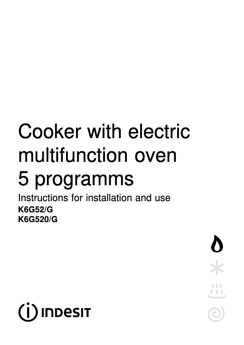 Página 1 del manual Manual de usuario Indesit K6G520XG