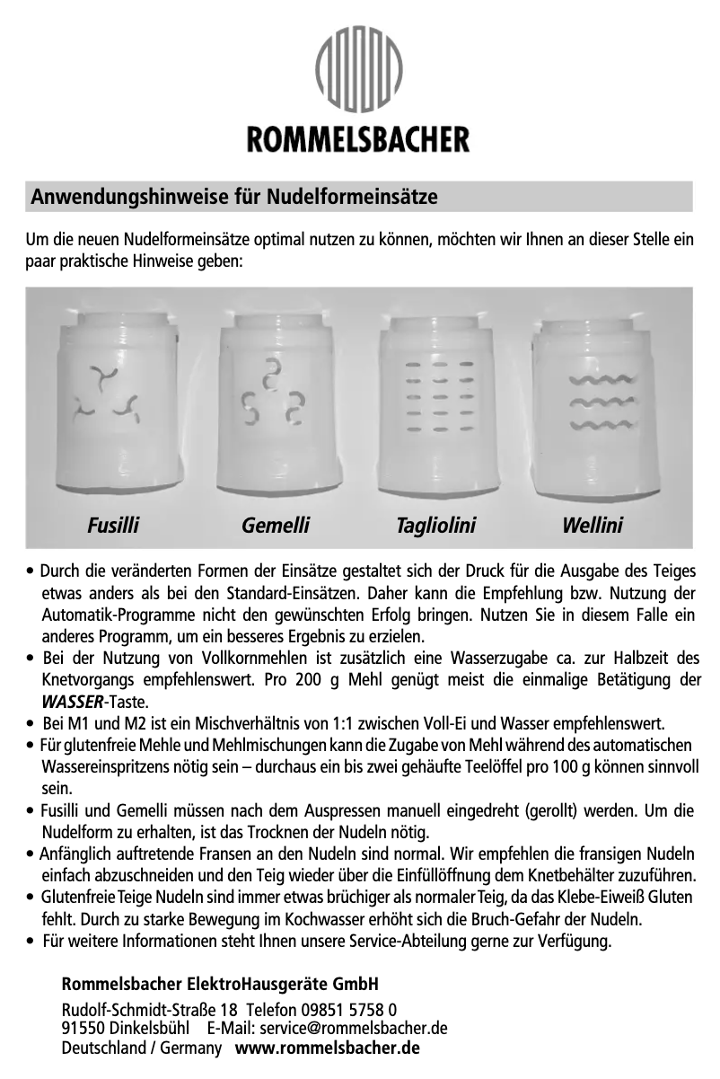 Página 1 del manual Manual de usuario Rommelsbacher PMM 4-01