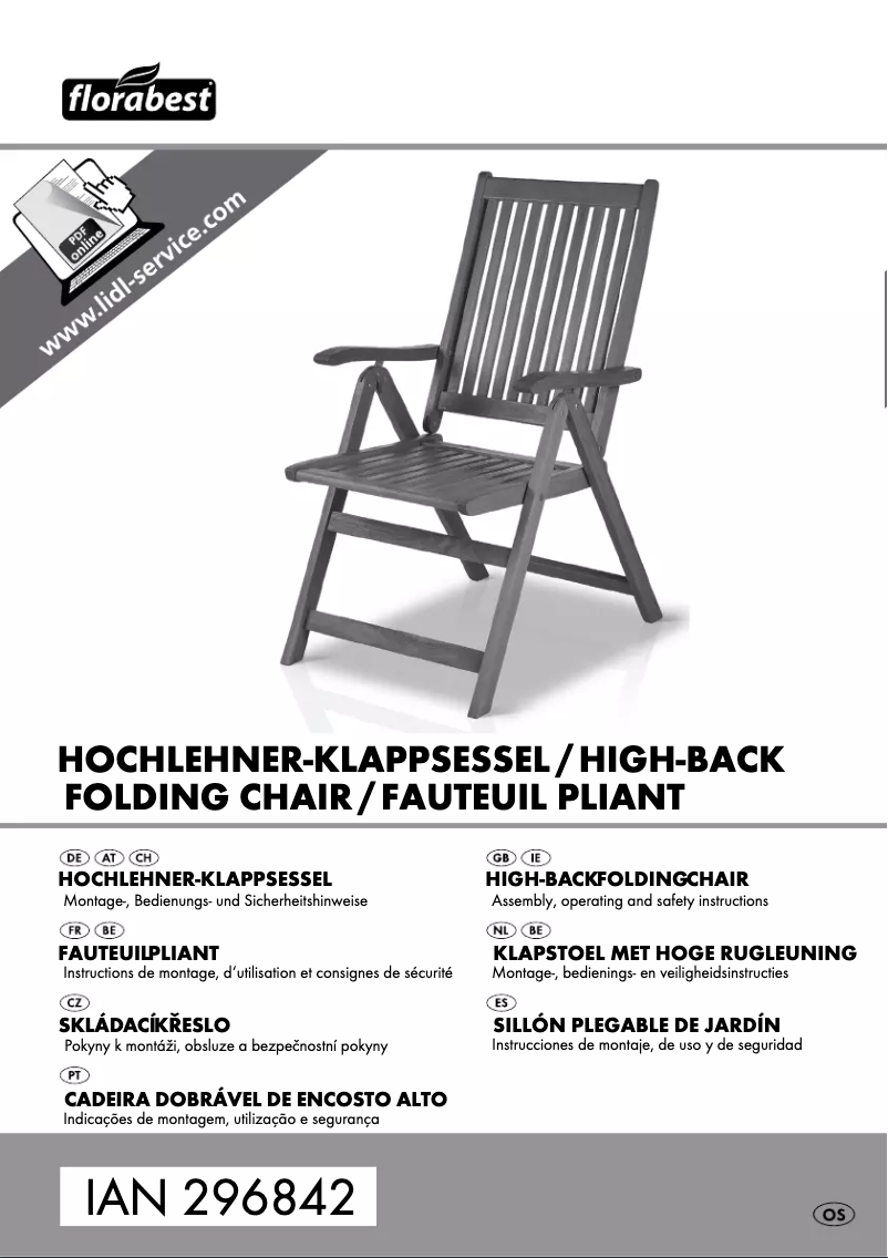 Page 1 de la notice Manuel utilisateur Florabest IAN 296842