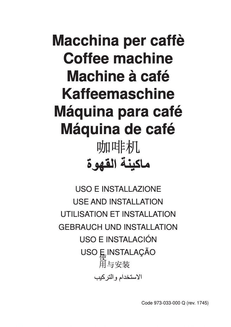 Page n°1 - Manuel utilisateur La Cimbali M27