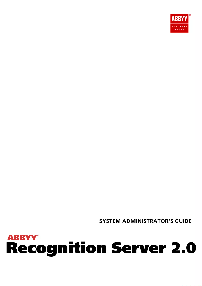 Page 1 de la notice Manuel utilisateur ABBYY Recognition Server 2.0
