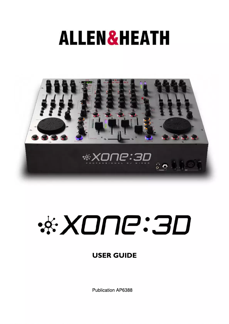 Page n°1 - Manuel utilisateur Allen & Heath Xone:3D