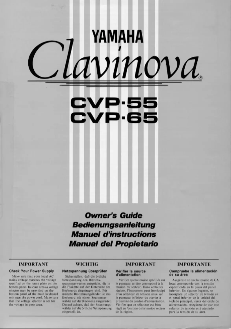 Page n°1 - Manuel utilisateur Yamaha Clavinova CVP-55