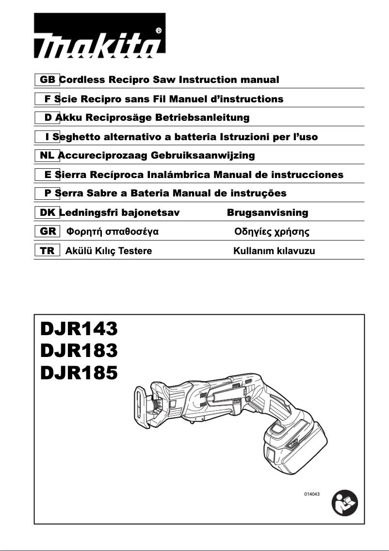 Page 1 de la notice Manuel utilisateur Makita DJR183