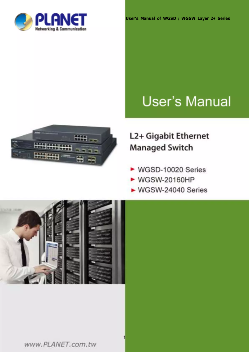 Page 1 de la notice Manuel utilisateur Planet WGSD-10020