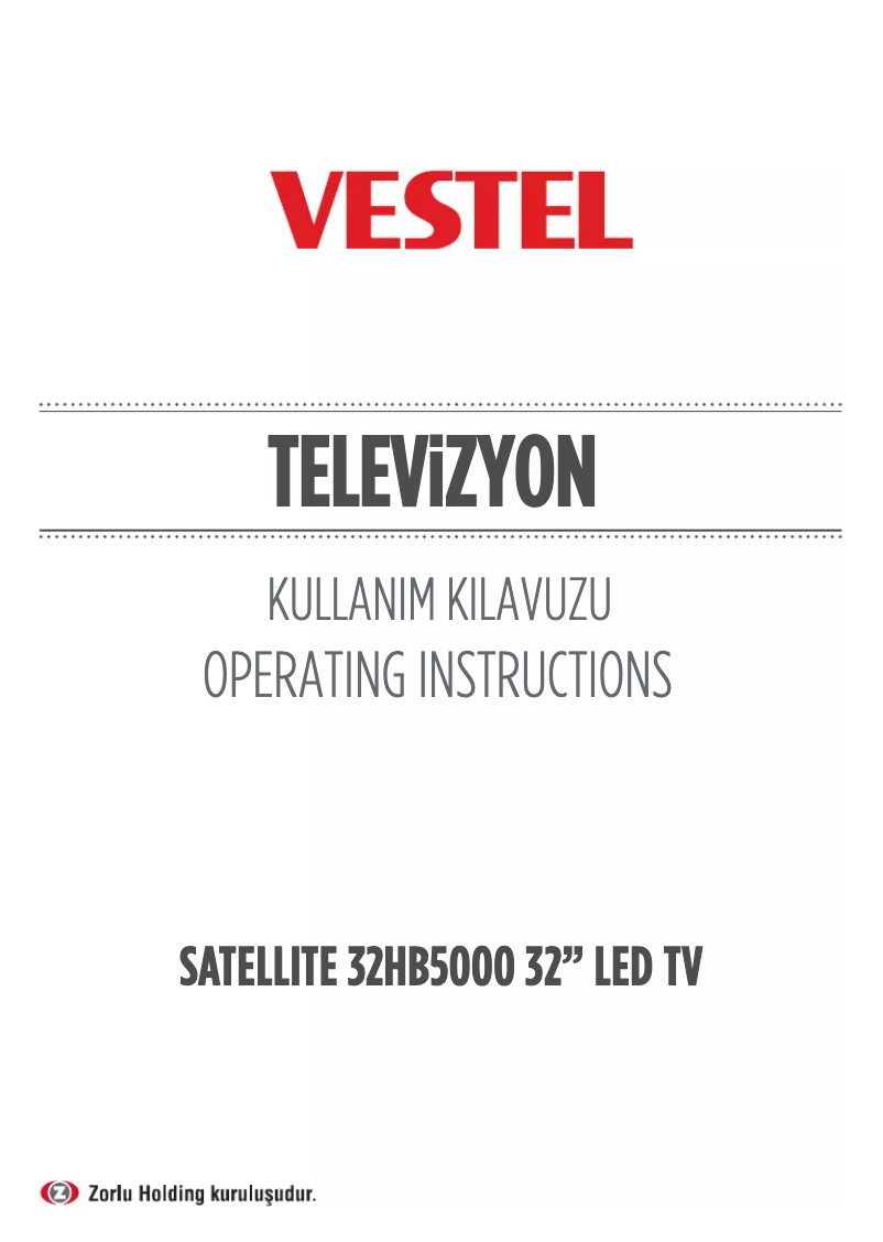 Page 1 de la notice Manuel utilisateur Vestel 32HB5000