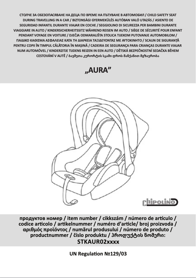 Image de la première page du manuel de l'appareil Aura