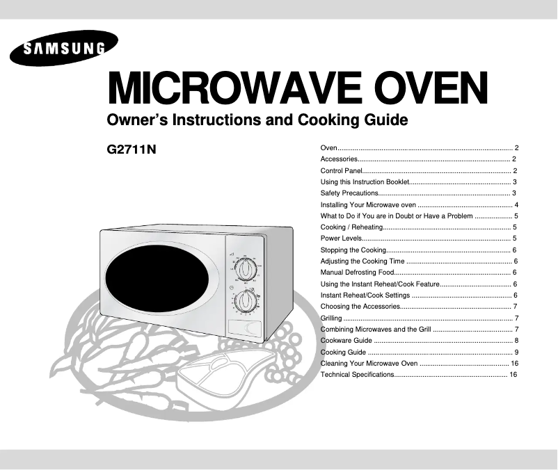 Image de la première page du manuel de l'appareil G2711N