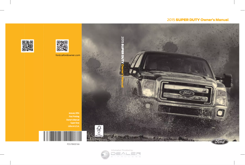 Página 1 del manual Manual de usuario Ford F-250 Super Duty (2015)