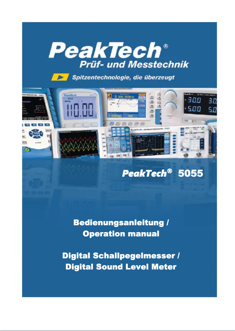 Page n°1 - Manuel utilisateur PeakTech 5055