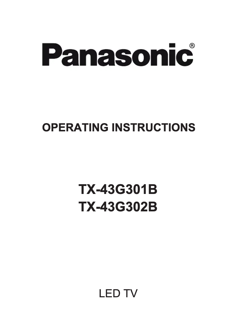 Page 1 de la notice Manuel utilisateur Panasonic TX-43G301B