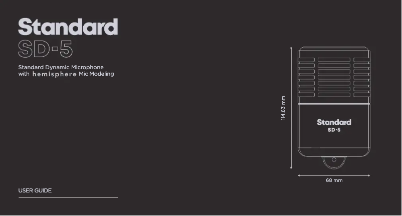 Image de la première page du manuel de l'appareil Standard SD-5