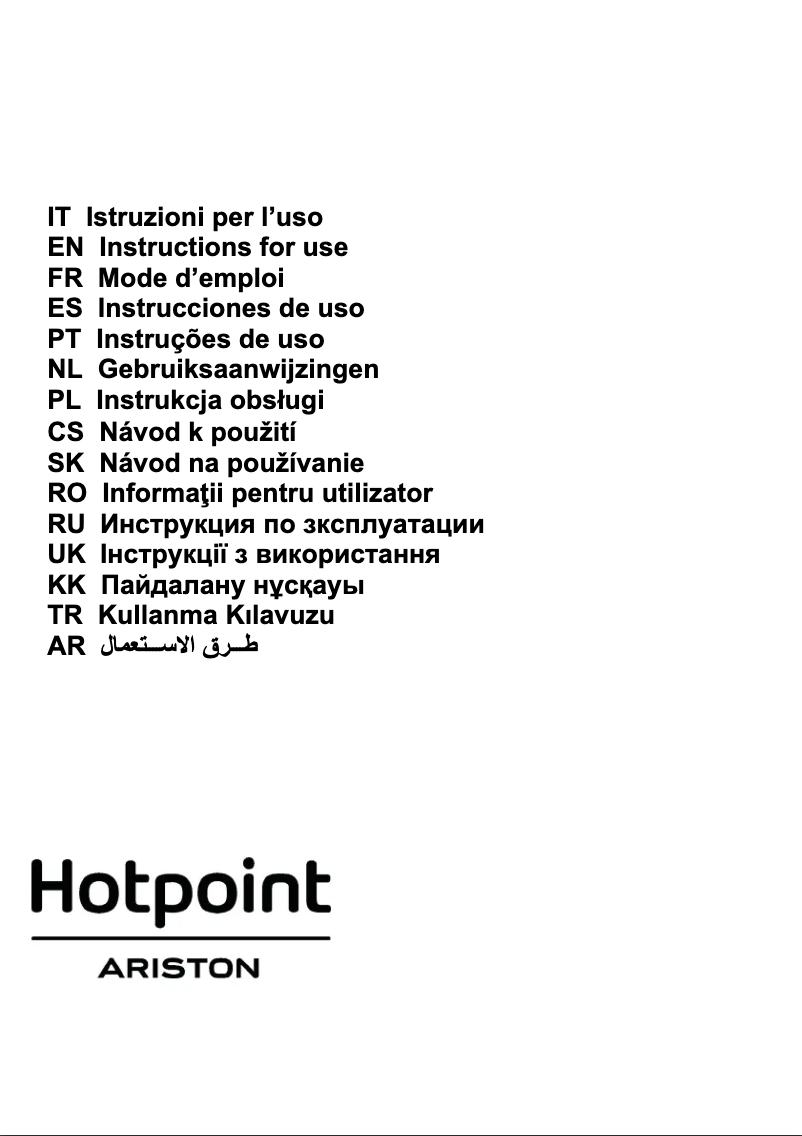 Page n°1 - Manuel utilisateur Hotpoint HHBS 9.8C LTD K