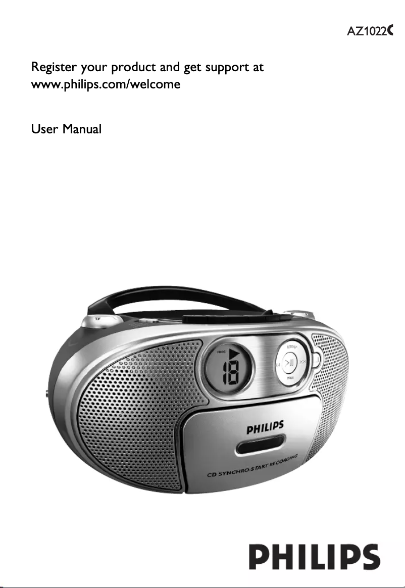 Página 1 del manual Manual de usuario Philips AZ1022