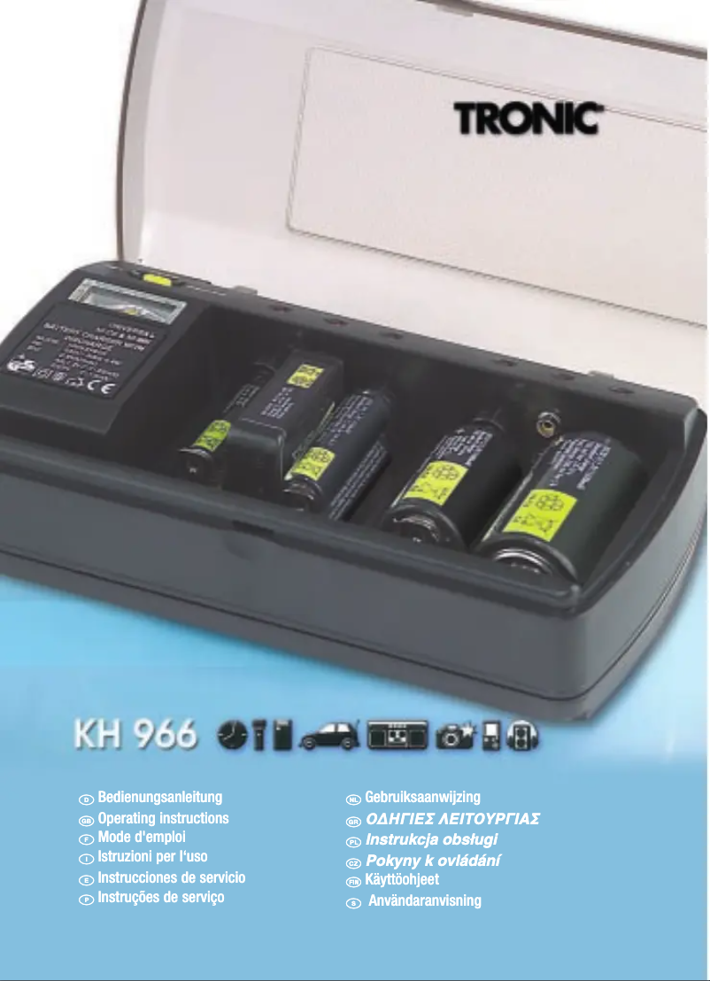 Page 1 de la notice Manuel utilisateur Tronic KH 966