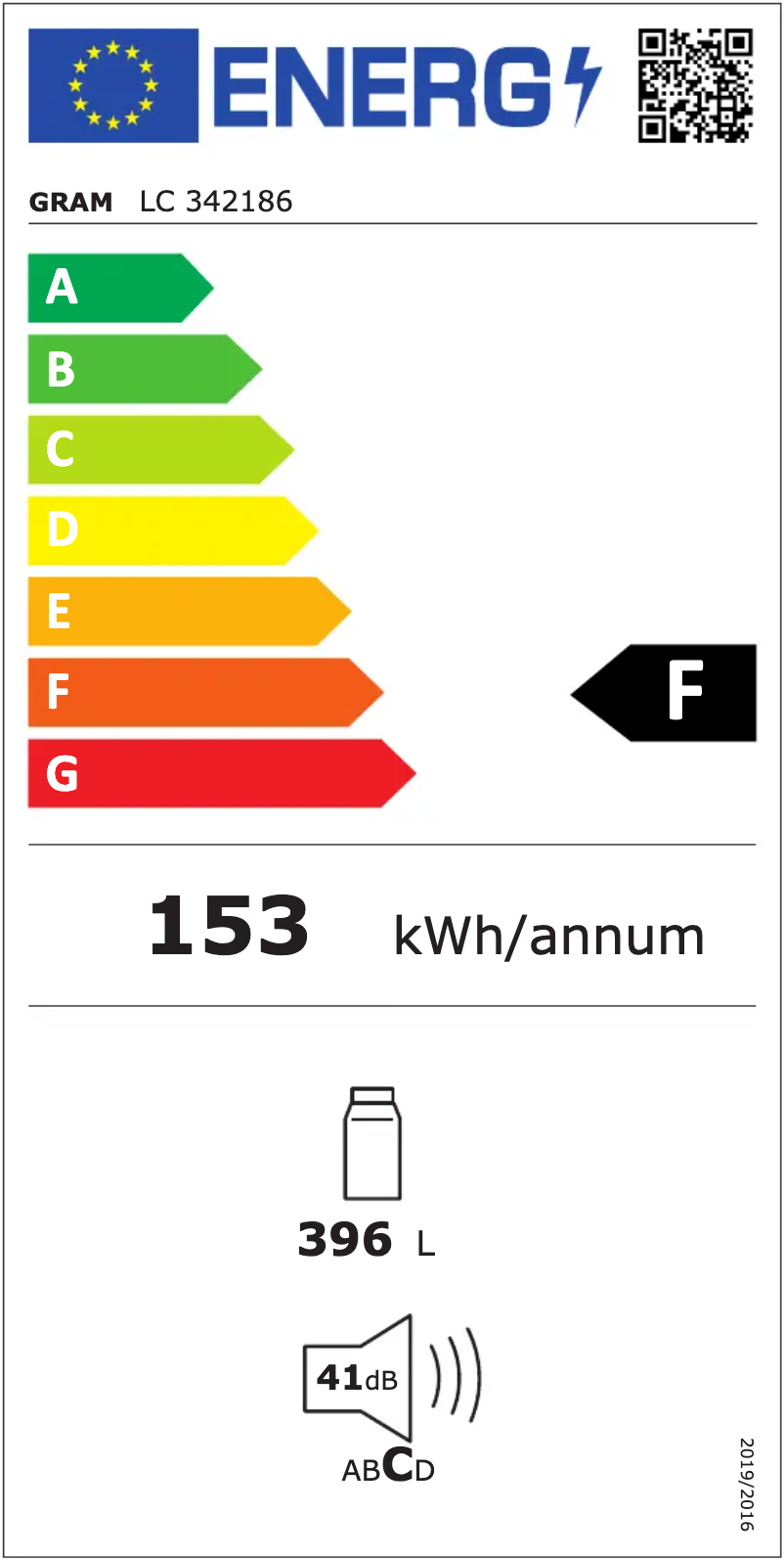 Page n°1 - Label énergétique Gram LC 342186