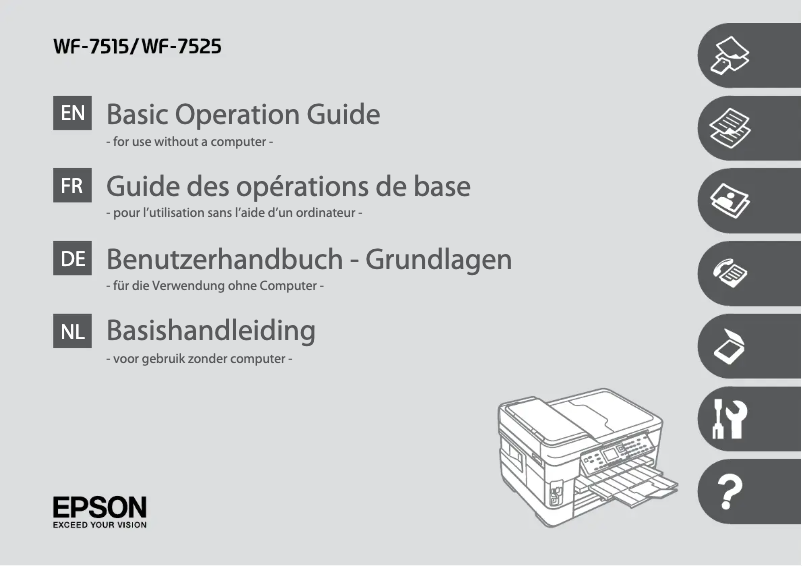 Page 1 de la notice Mode d'emploi Epson WorkForce WF-7515