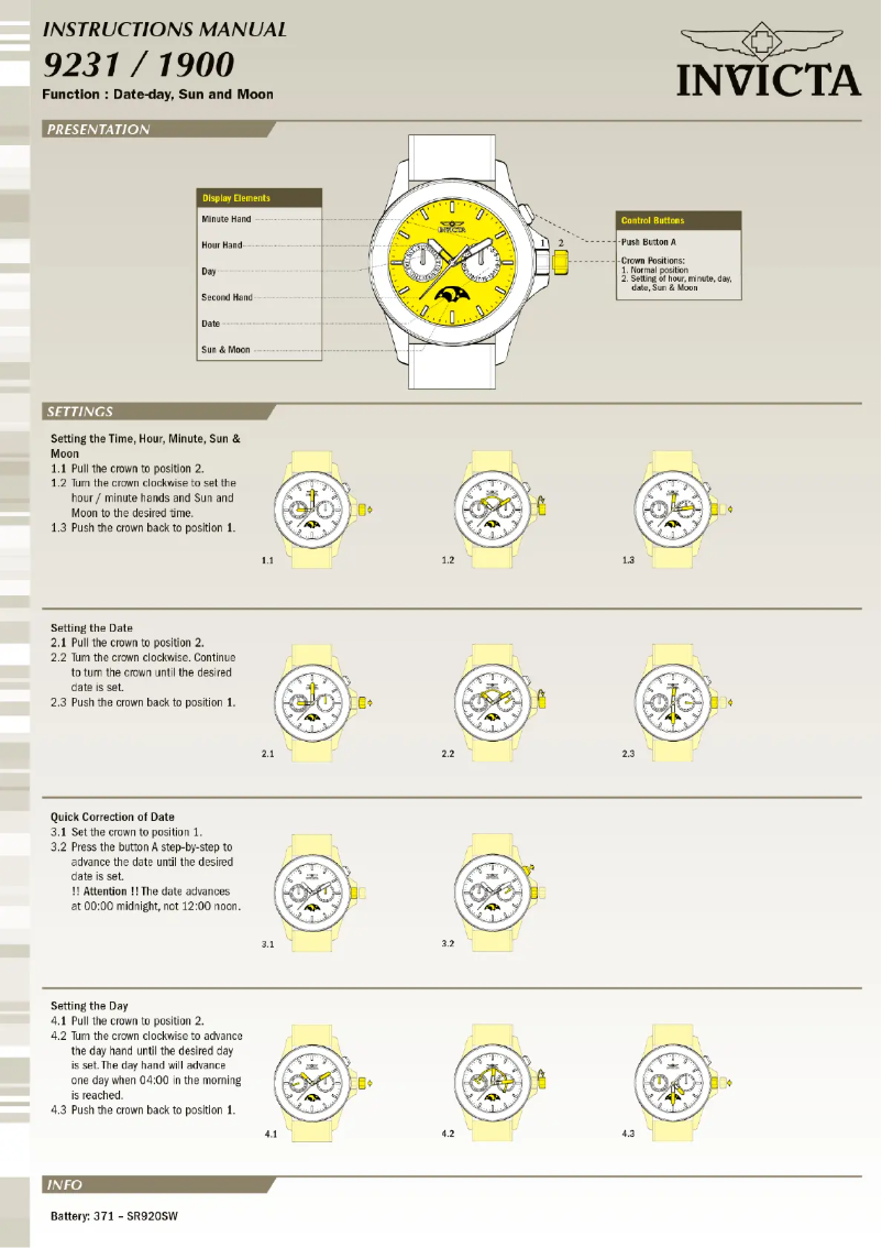 Image de la première page du manuel de l'appareil Pro Diver 10598