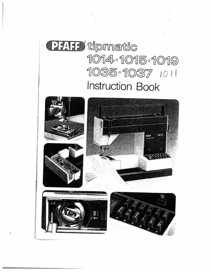 Page n°1 - Manuel utilisateur Pfaff tipmatic 1014