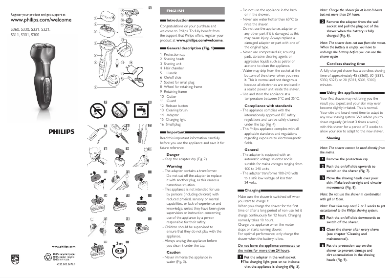 Page n°1 - Manuel utilisateur Philips S330