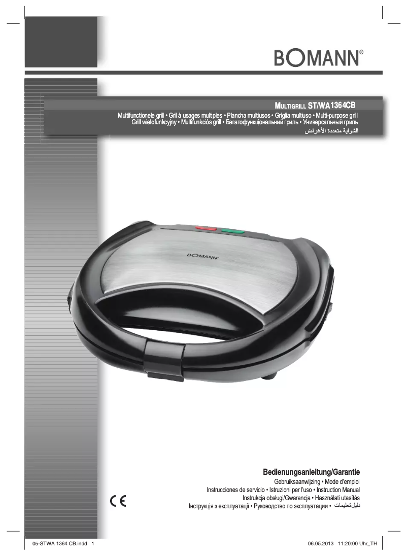Page 1 de la notice Manuel utilisateur Bomann ST/WA 1364 CB