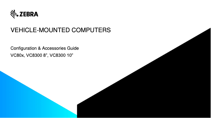 Page 1 de la notice Manuel utilisateur Zebra VC80x