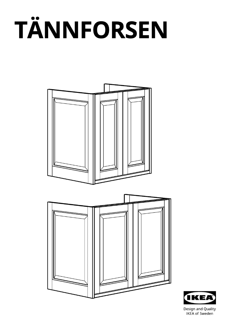 Image de la première page du manuel de l'appareil TÄNNFORSEN 705.354.66