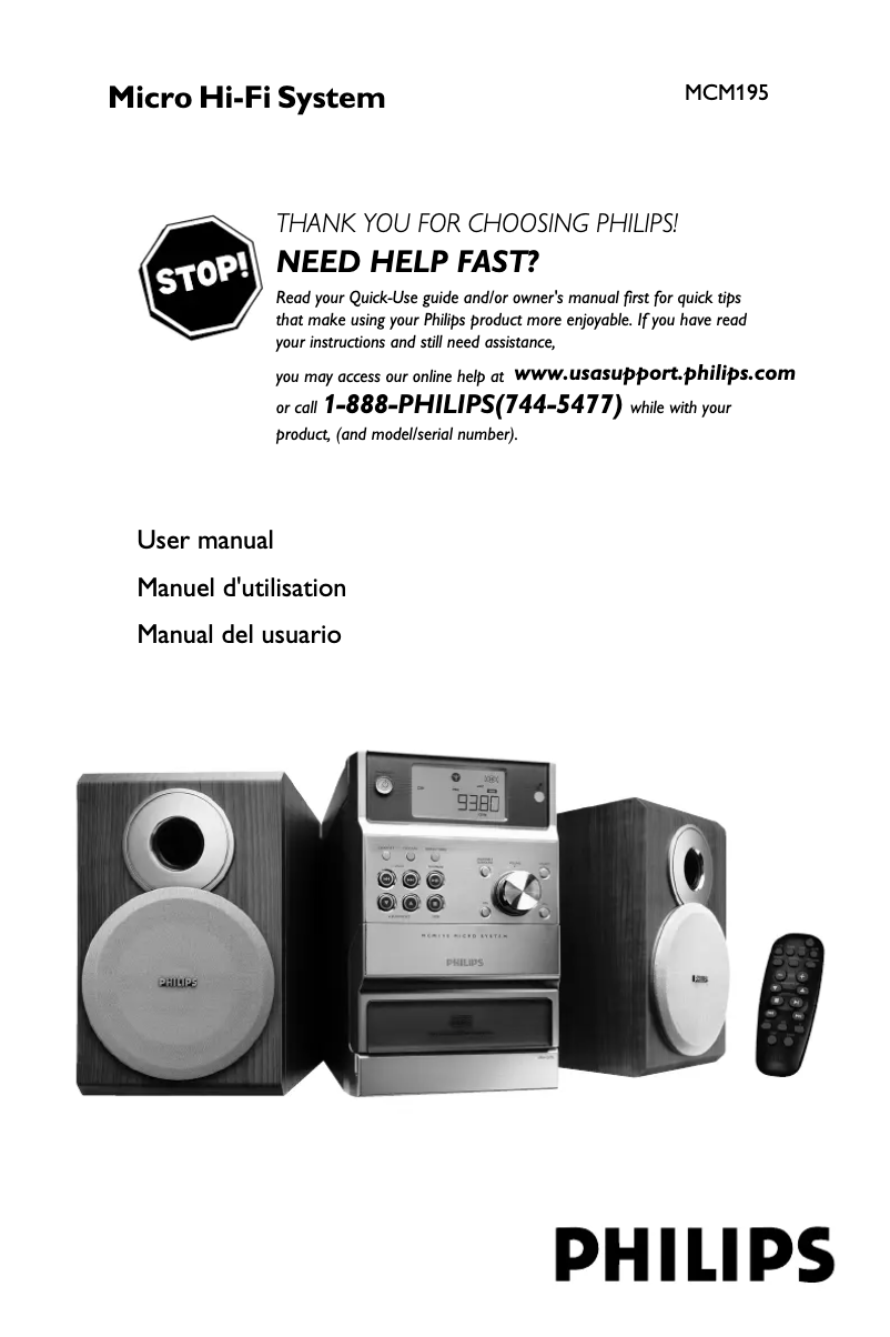 Página 1 del manual Manual de usuario Philips MCM195
